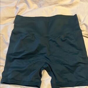 Women's High-Waisted Emerald Green Shorts